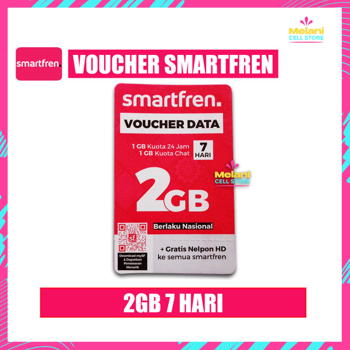 Voucher Smartfren 2GB Masa Aktif 7 Hari Berlaku NASIONAL Lazada