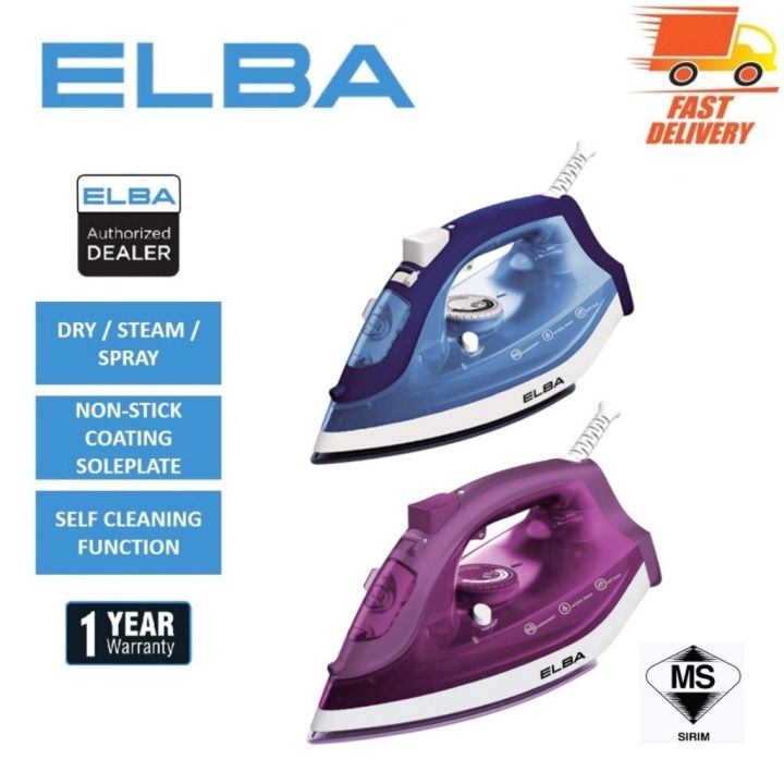 ELBA Steam Iron ESI N1852 Dry Steam Spray Function Lazada