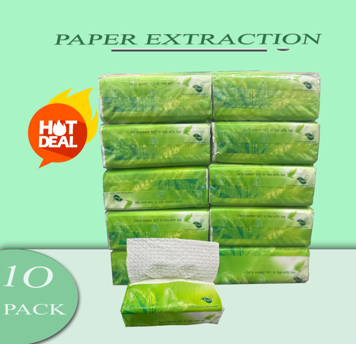 10 PACK Organic Green Tea Facial Tissue Paper 3 Ply 10 Packs Tissue