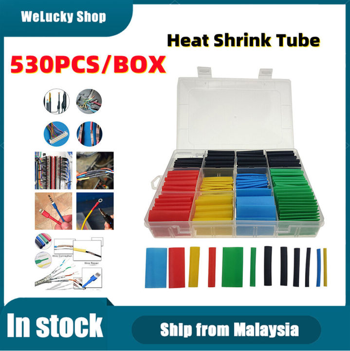 Pcs Heat Shrink Insulation Shrinkable Tubing Tube Wrap Sleeve Wire