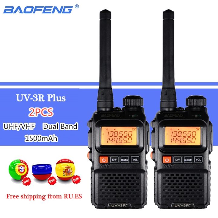 Pcs Baofeng Uv R Plus Dual Band Wireless Portable Cb Walkie Talkie