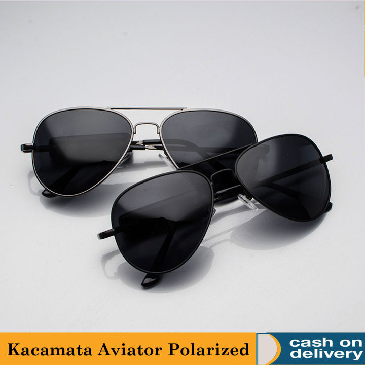 Tukuo Id Kacamata Aviator Hitam Kacamata Fashion Sunglasses Pria