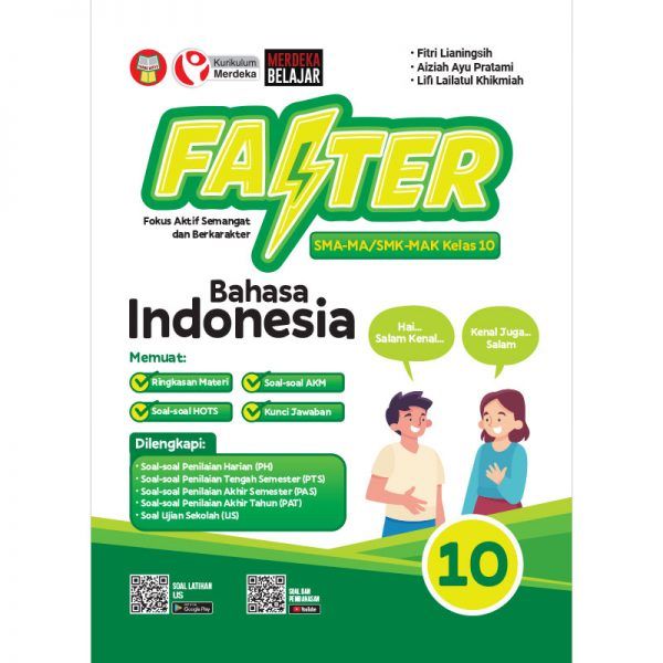 BUKU RINGKASAN MATERI DAN LATIHAN SOAL FASTER BAHASA INDONESIA KELAS 10