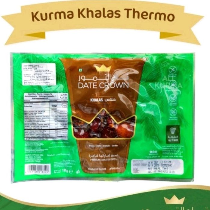 Kurma Khalas Termo 500gr Kurma Khalas Date Crown 500 Gr Asli PREMIUM