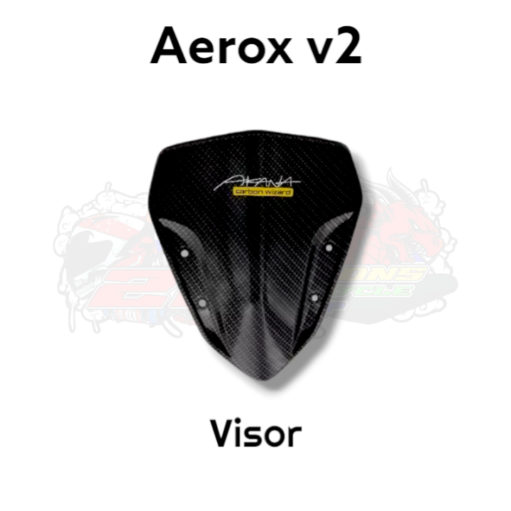 Yamaha AEROX V2 Visor Carbon With Akana Sticker Lazada PH