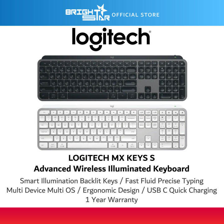 LOGITECH MX KEYS S Advanced Wireless Illuminated Keyboard Lazada