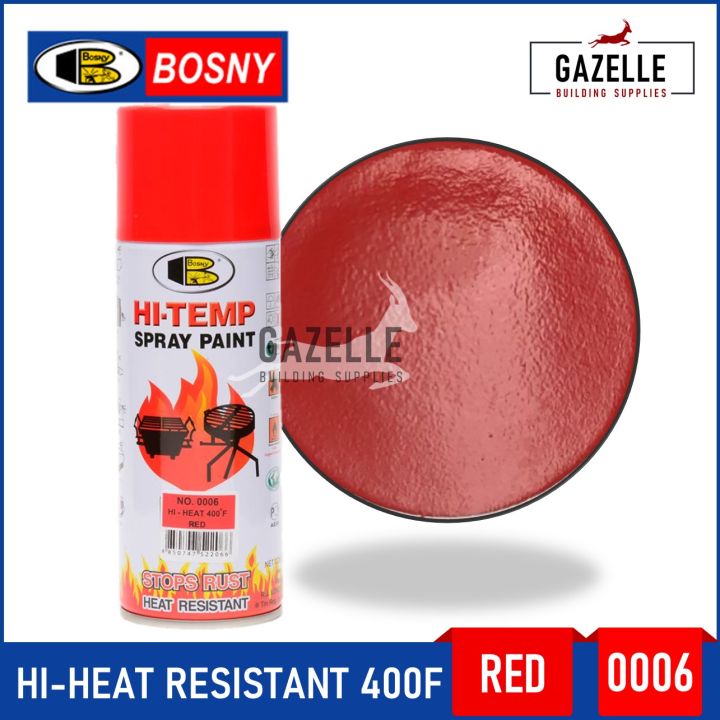 Bosny High Heat Hi Temp Resistant 400F Spray Paint 0006 Red Lazada PH