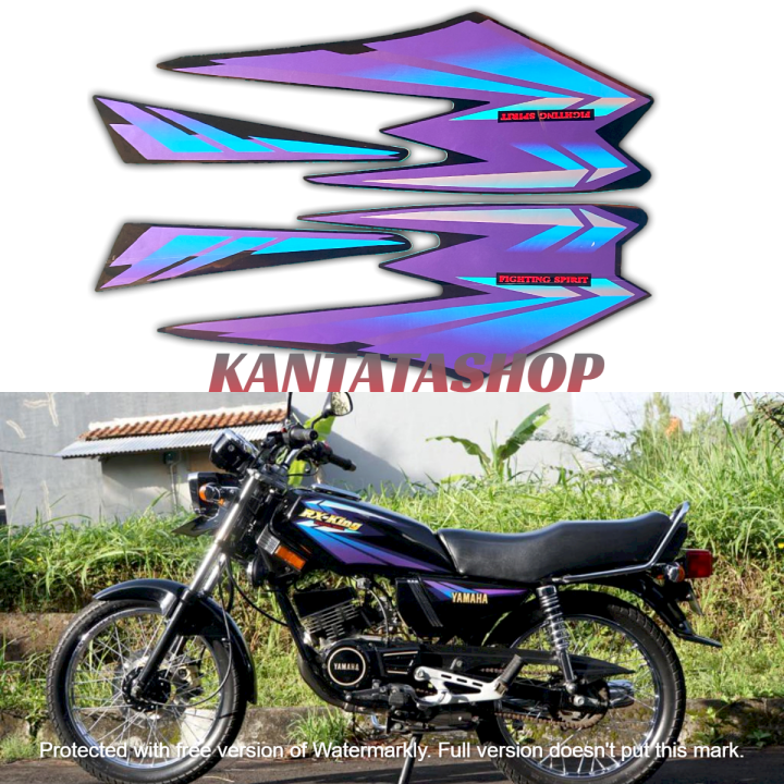 Stiker Striping Lis Les Body Motor Yamaha Rx King Biru Standar