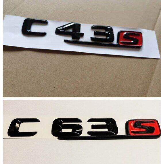 NEW 1pcs ABS C63s C43s Plastic Car Trunk Rear Letters Badge Emblem