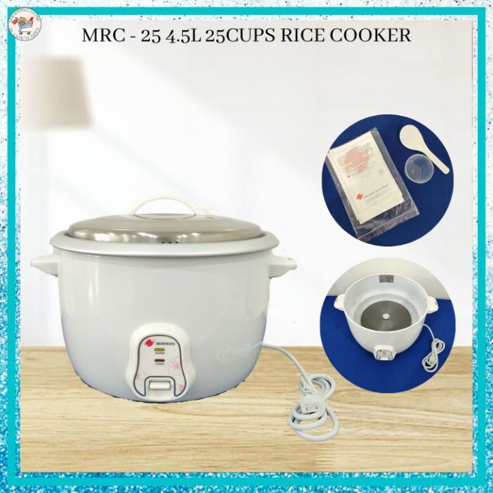 Micromatic MRC 25 4 5Liters Capacity 25 Cups Heavy Duty Rice Cooker