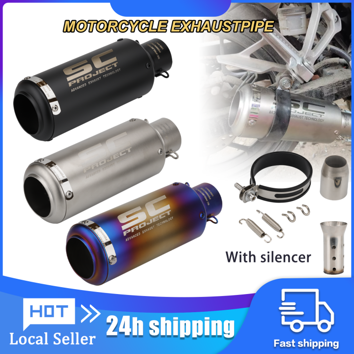 SC Motorcycle Exhaust Pipe Universal 51mm Motorcycle Exhaust Pipe