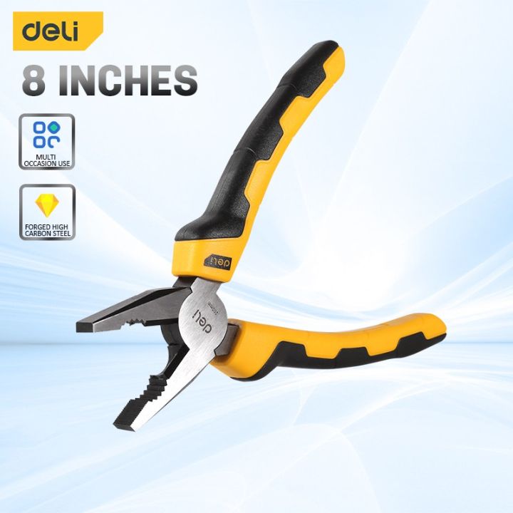 Deli Linesman Pliers 8 High Carbon Steel Combination Pliers High