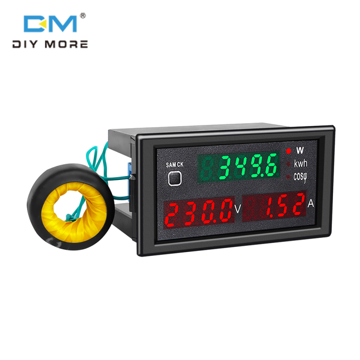 Diymore AC 80 300V Current Voltage Amperage Power Energy Panel Meter