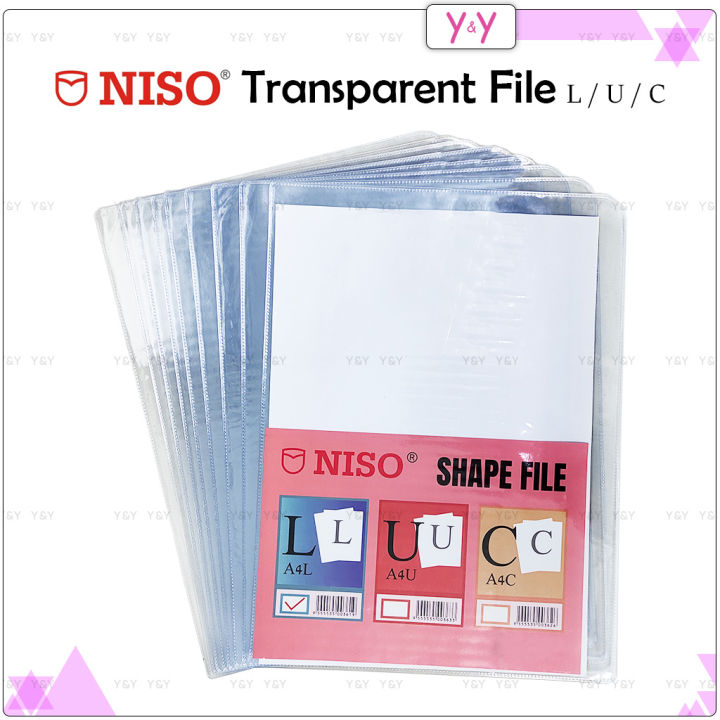 Niso A L U C Shape Clear File A Transparent Folder Pvc Plastic