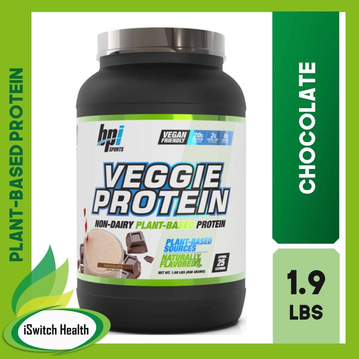 BPI Sports Veggie Protein Plant Based Vegan Protein 1 9lbs Chocolate