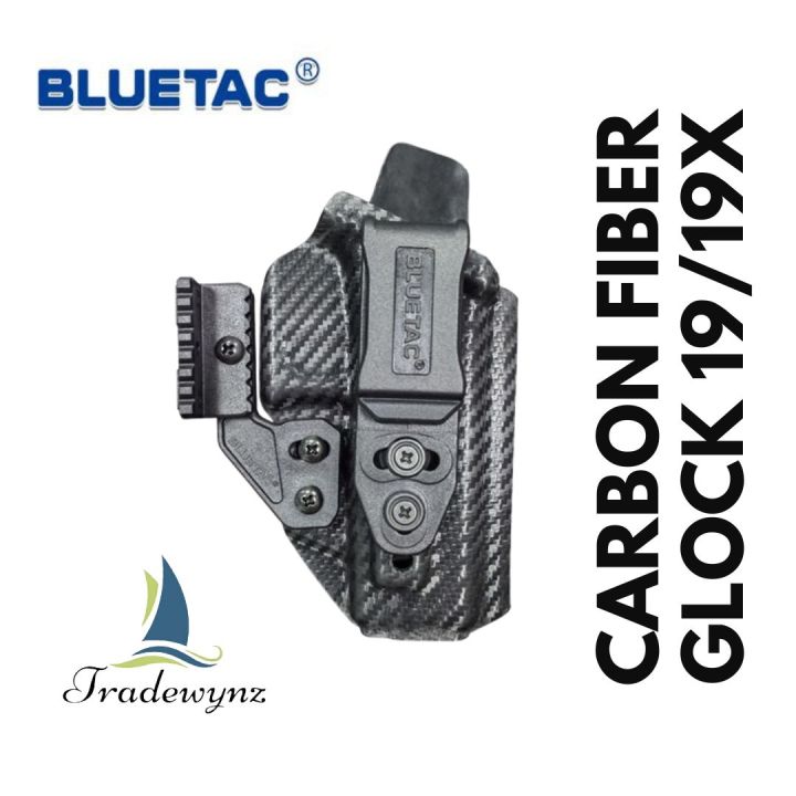 Bluetac IWB Carbon Fiber Look Kydex Holster W Hook Claw For Glock 17