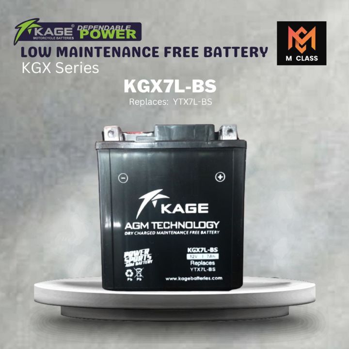 KGX7L BS KAGE BATTERY FOR TMX SUPREMO 150 Replacement To YTX7L BS