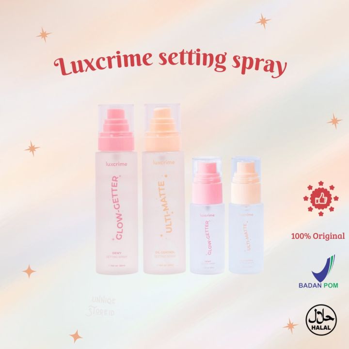 Luxcrime Setting Spray Glow Getter Dewy Ulti Matte Oil Control