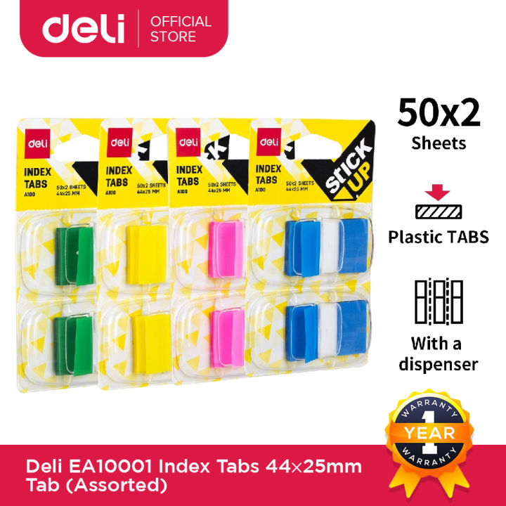 Deli Sticky Notes Flags Tabs Markers Paper Index Bookmark 4425mm Tab