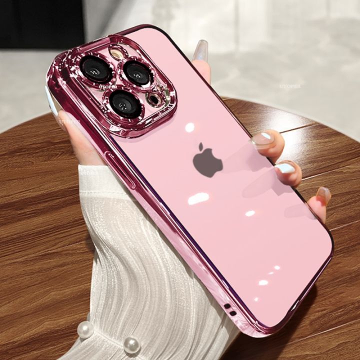 Luxury New High Quality Plating Clear Not Yellowing Case For IPhone 15