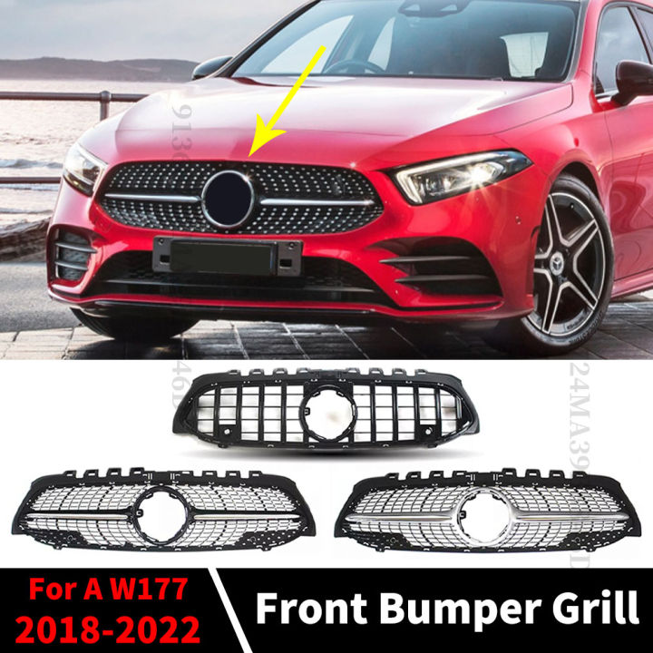 Front Inlet GT Diamond Grille Racing Bumper Grill For Mercedes W177