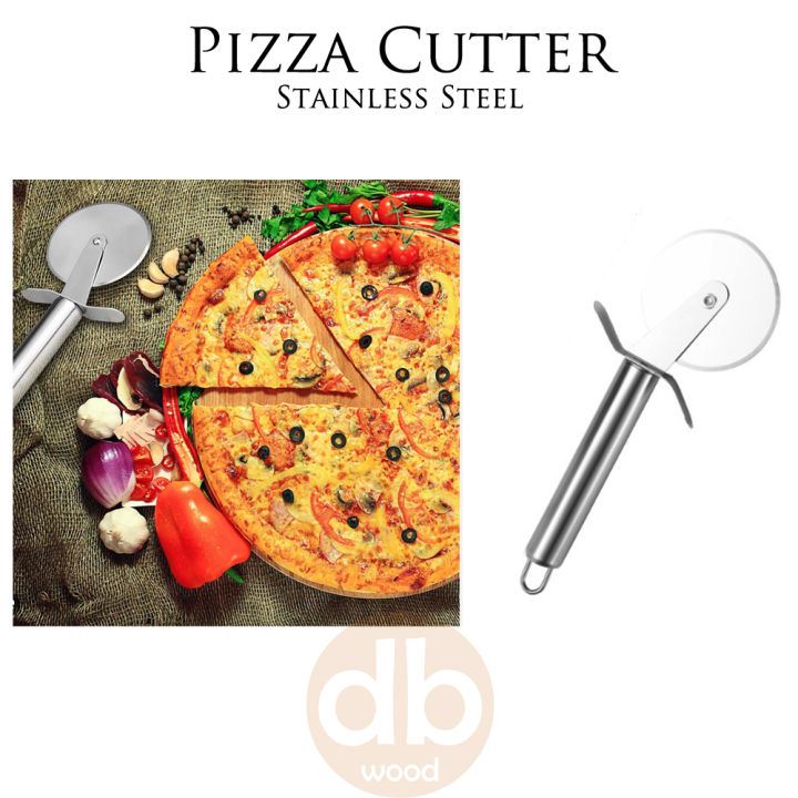 Pisau Pemotong Pizza Stainless Pizza Cuter Alat Pemotong Adonan Kue