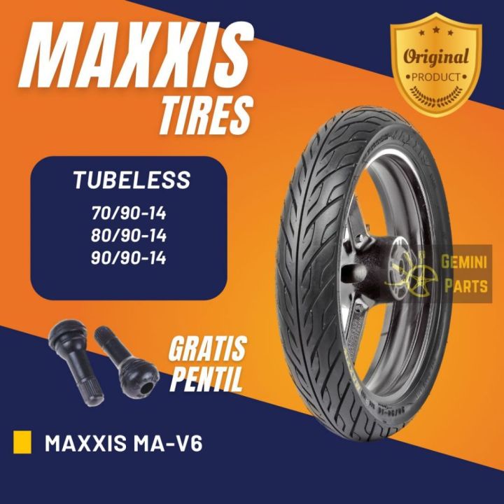 BAN MAXXIS MA V6 TUBELESS FREE PENTIL RING 14 BAN MOTOR MATIC