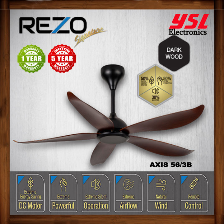 Rezo Axis B Designer Ceiling Fan With Dc Motor Blades Speeds