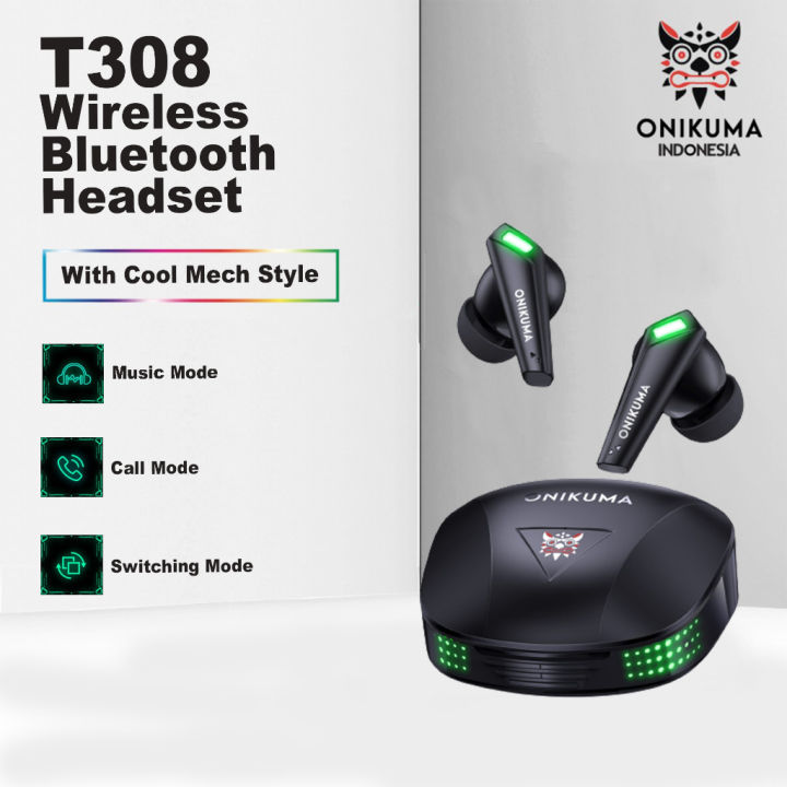 Onikuma T Headset Bluetooth Tws Gaming Earphone Kedap Suara