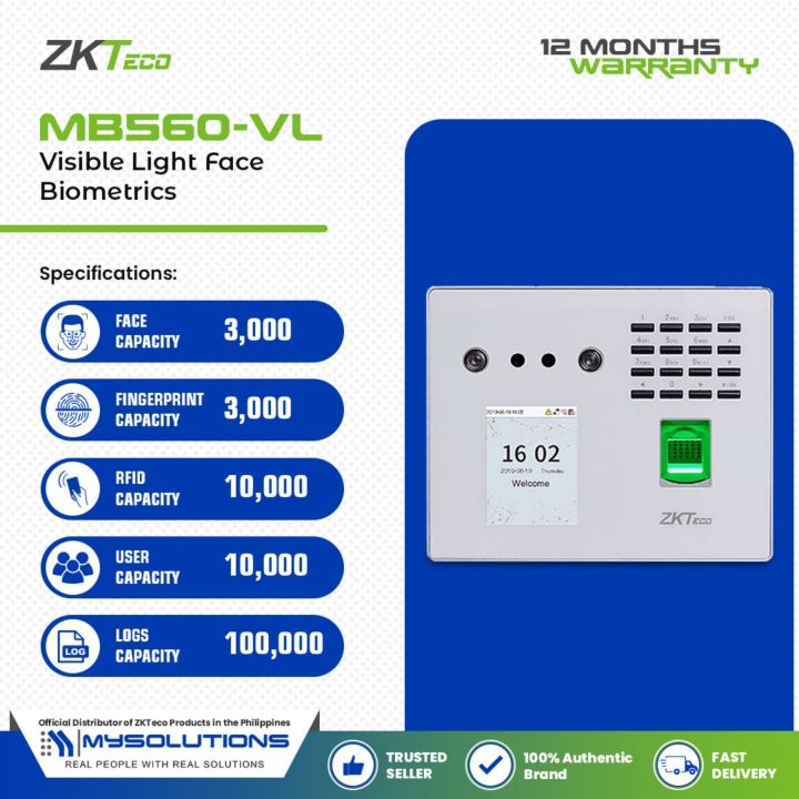 Zkteco Visible Light Face Fingerprint Id Time Attendance