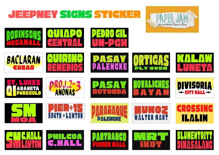 Jeepney Signage Matte Vinyl Stickers Waterproof Scratchproof Lazada Ph