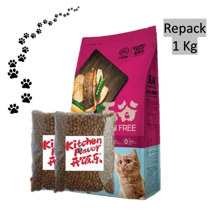 Makanan Kucing Kitchen Flavour Beauty All Stage Kemasan Repack Kg