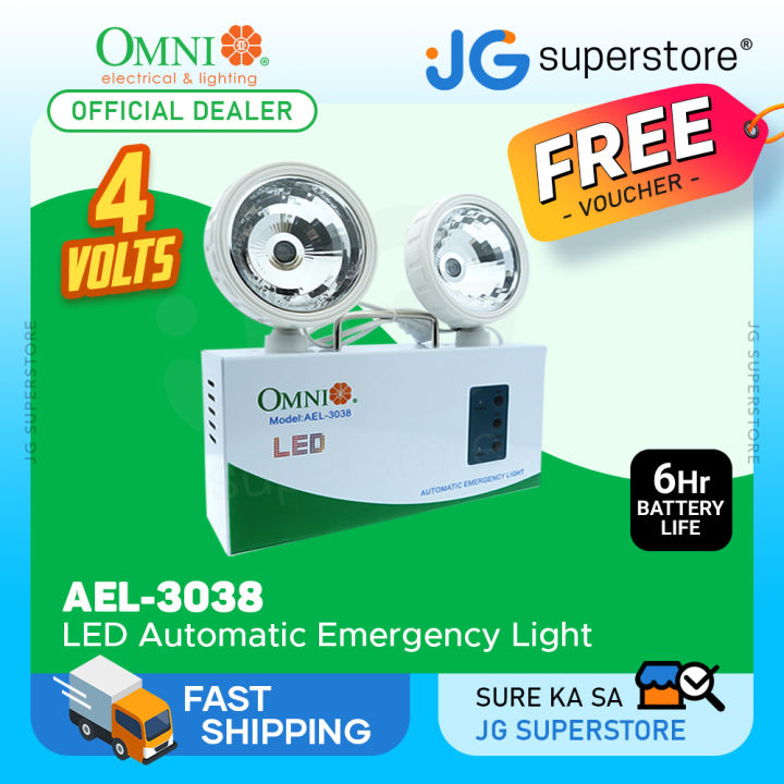 OMNI LED AEL 3038 High Power SMT 4V 4 0Ah Automatic Emergency Light