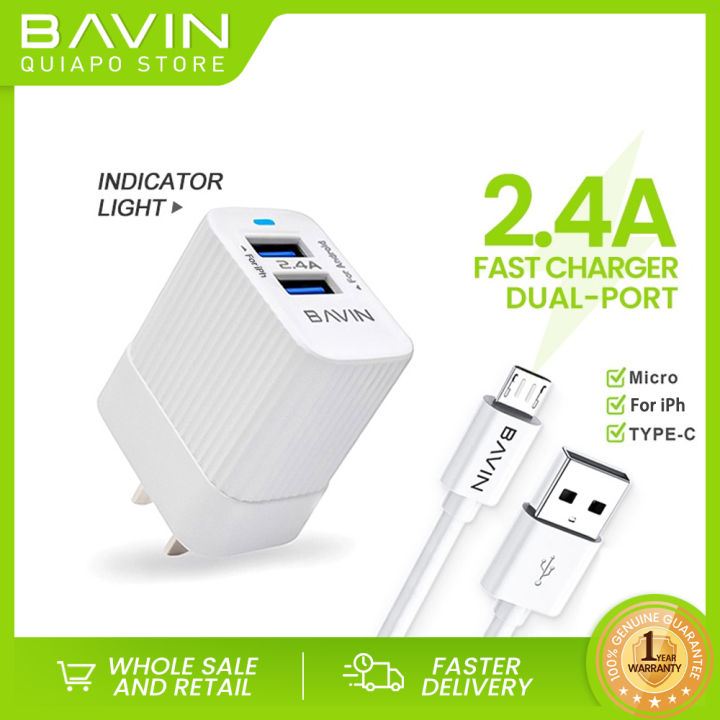 Bavin Pc A Quick Universal Wall Charger W Dual Usb For Micro