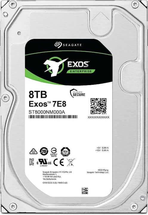 Seagate Exos 7E8 8TB Internal Hard Drive HDD CMR 3 5 Inch 6Gb S 7200