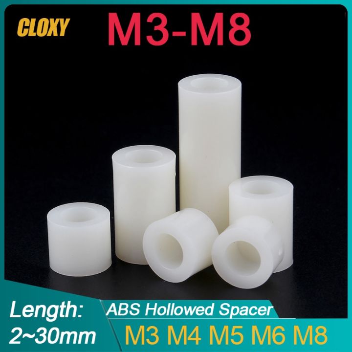 Pcs M M M M M White Abs Non Threaded Hollowed Nylon Spacer