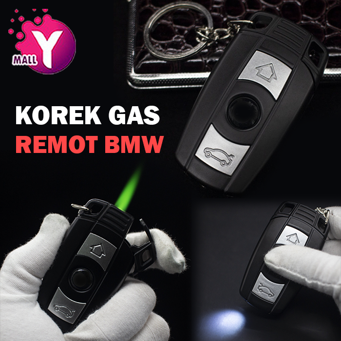 Korek Api Plus Senter Motif Gantungan Kunci BMW Firetric Mancis Dengan