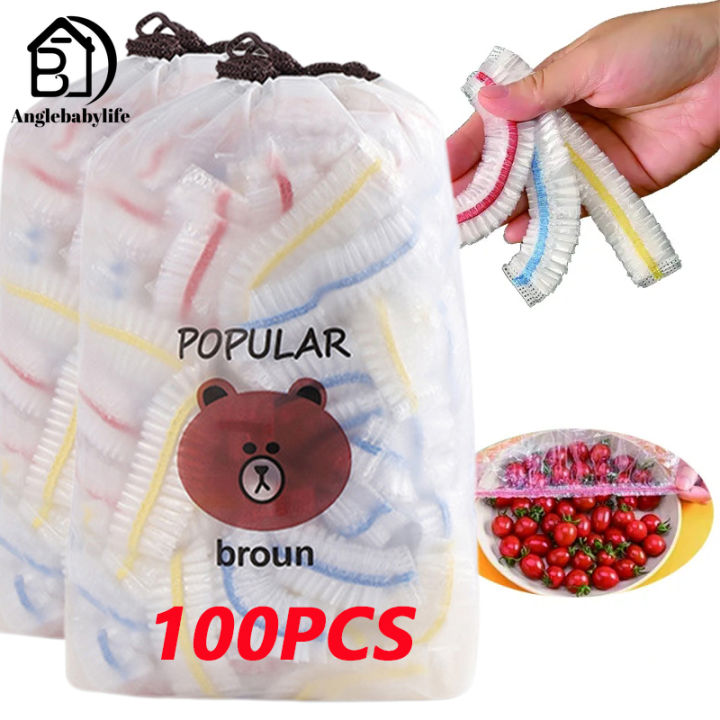 Pcs Colorful Disposable Food Cover Saran Wrap Bowel Cover Food Grade