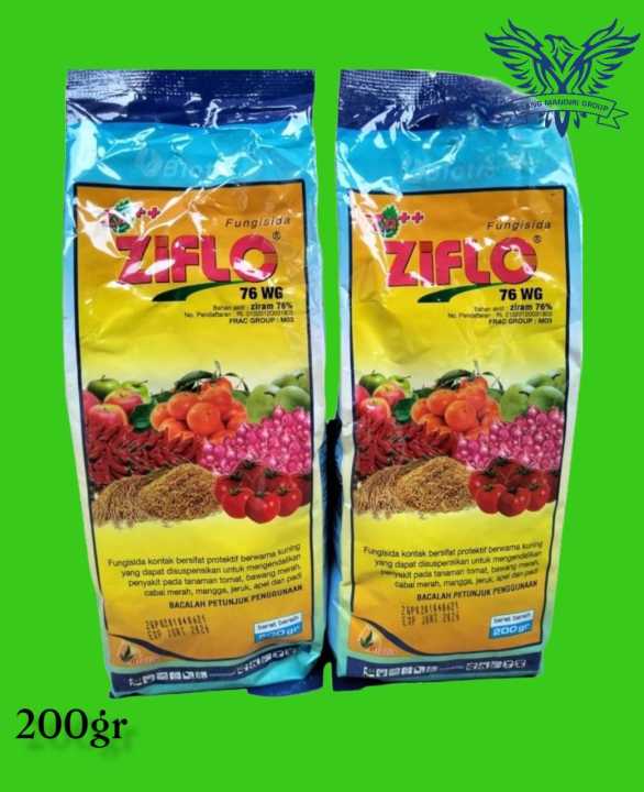 Fungisida Ziflo 76wg 200 Gram Plus Zink Bahan Aktif Ziram 76