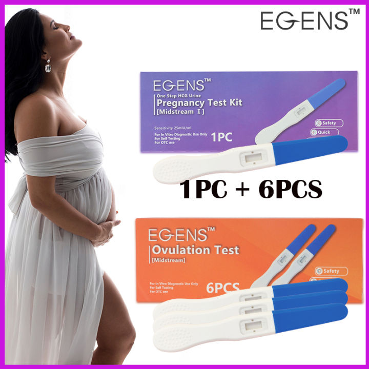 1PC 6PCS Set EGENS 1PC HCG Early Pregnancy Test Pen 6PCS LH Ovulation