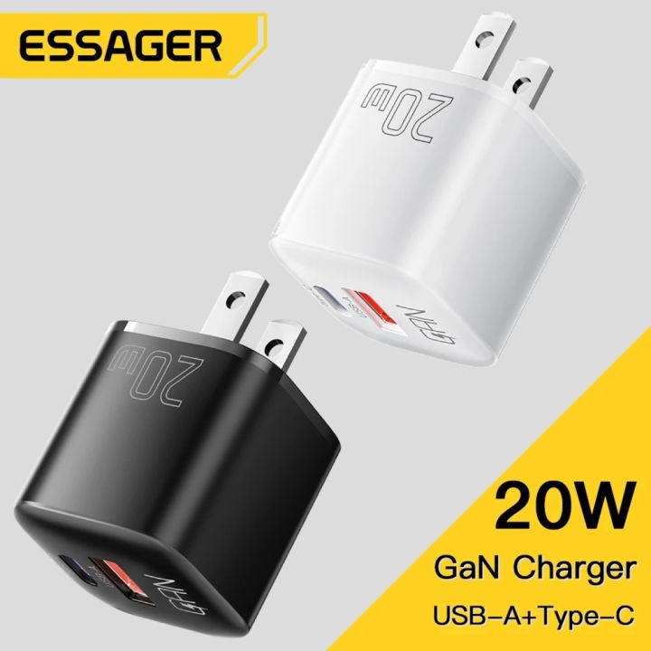 Essager PD 20W GaN USB Type C Charger Portable Fast Charging Charger