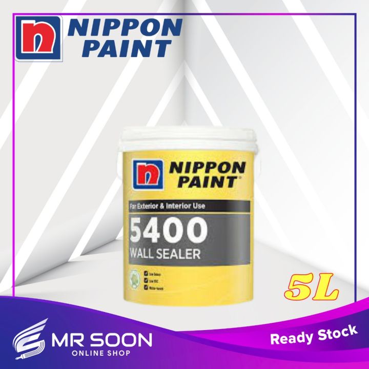 NIPPON PAINT 5400 Wall Sealer 5L Undercoat Dinding First Layer Lazada