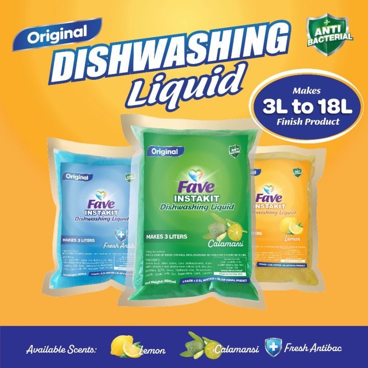 Fave Original Dishwashing Liquid Paste And Stickers Only Just Add