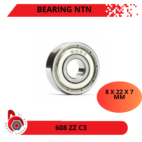 Bearing 608 ZZ C3 NTN Japan Bering Double Tutup Besi Klaher Laher Laker