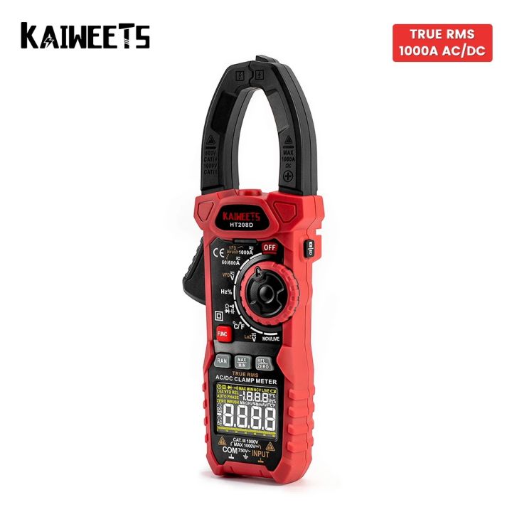 KAIWEETS AC DC Digital Clamp Meter Multimeter Pinza Amperimetrica True