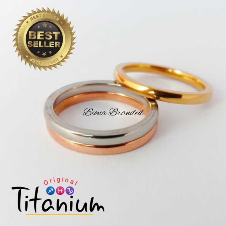 Set Pcs Cincin Titanium Wanita Warna Cantik Dan Elegan Cincin