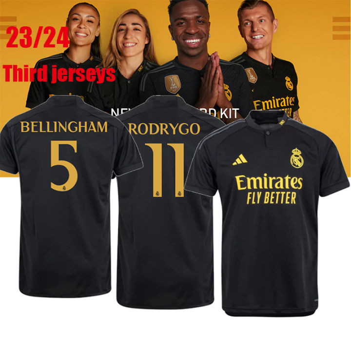 Top Quality BELLINGHAM VINI JR Soccer Jerseys 23 24 Real Madrid Mens