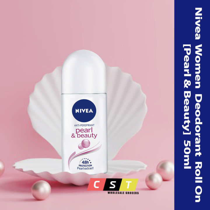 Nivea Women Deodorant Roll On Pearl Beauty Ml Lazada