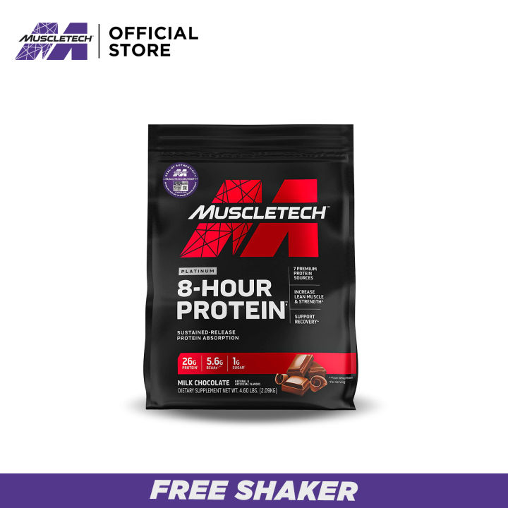 Muscletech 8 Hour Protein 4 6lbs 50 Serve FREE Shaker Lazada PH