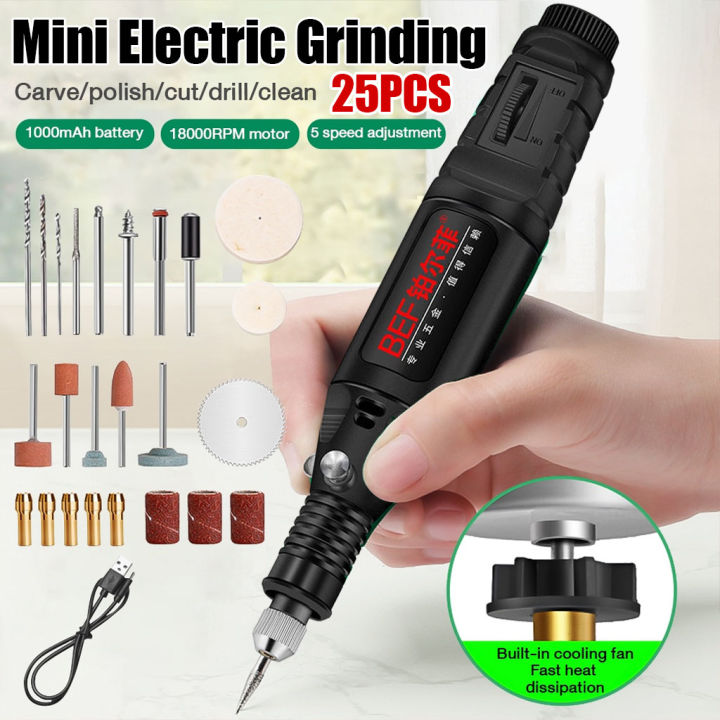 Professional Mini Electric Grinding Set 25 PCS 12V DC Drill Grinder